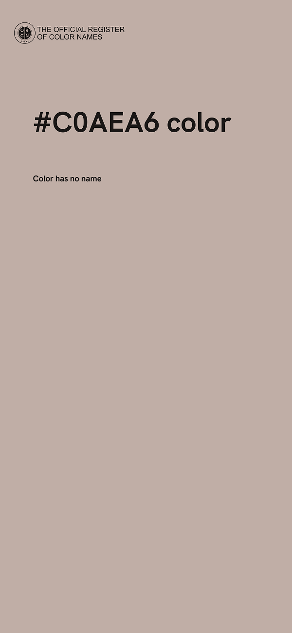 #C0AEA6 color image