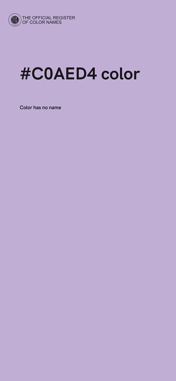 #C0AED4 color image