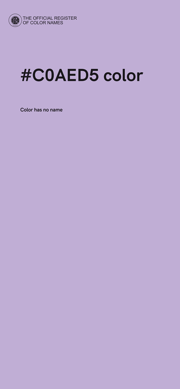 #C0AED5 color image