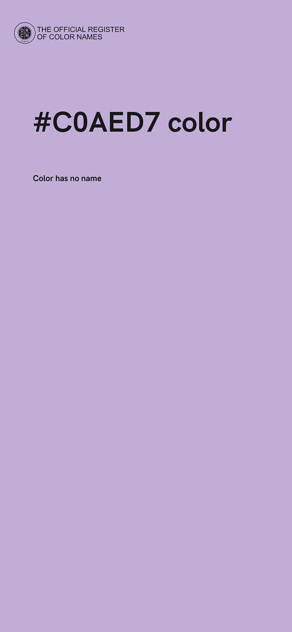 #C0AED7 color image