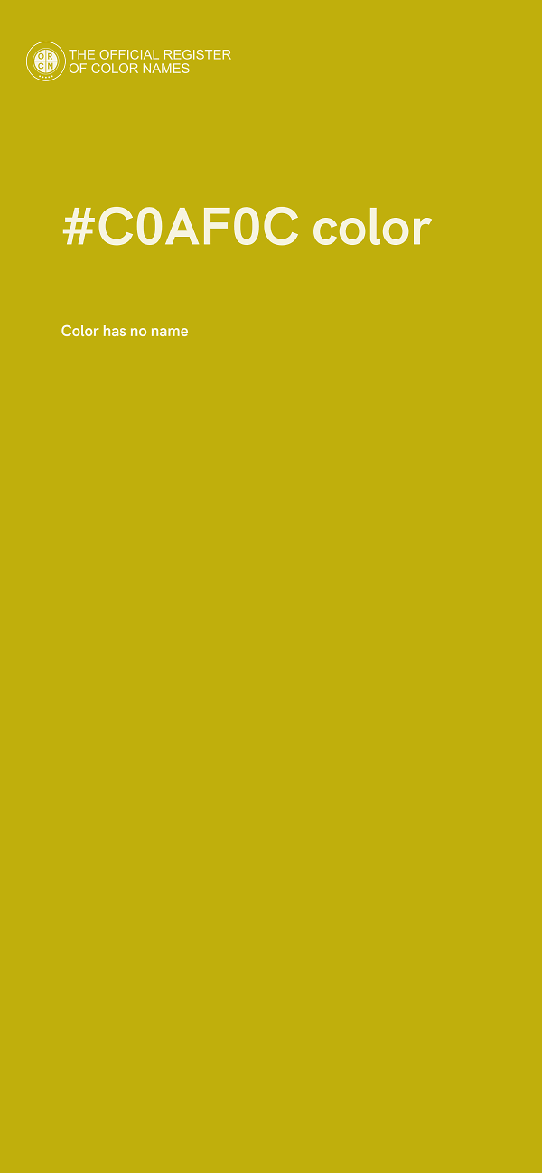 #C0AF0C color image