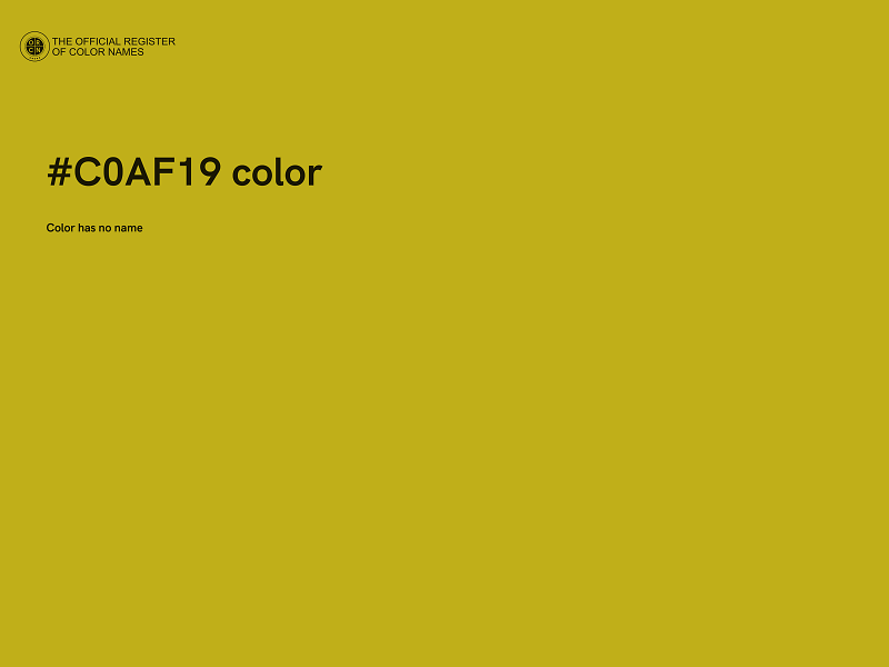 #C0AF19 color image