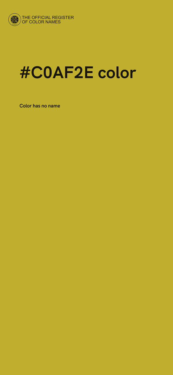 #C0AF2E color image