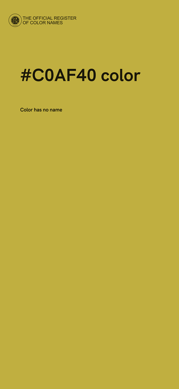 #C0AF40 color image