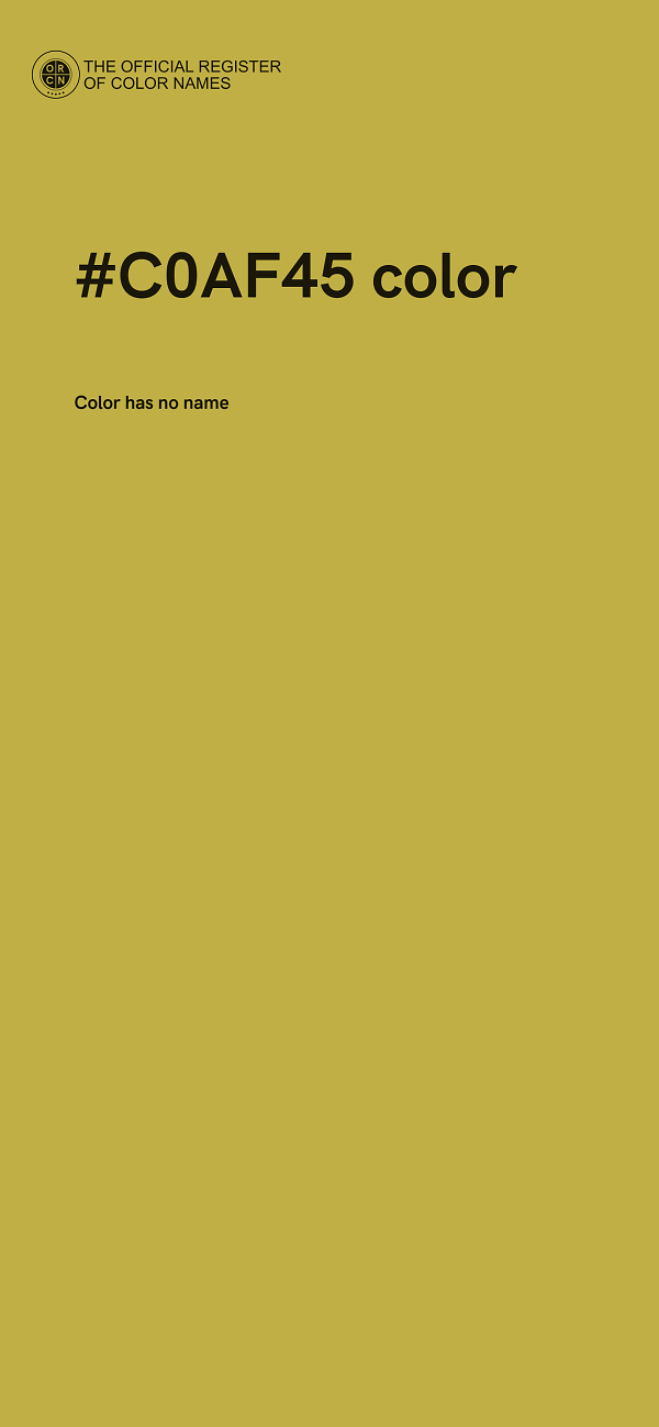 #C0AF45 color image