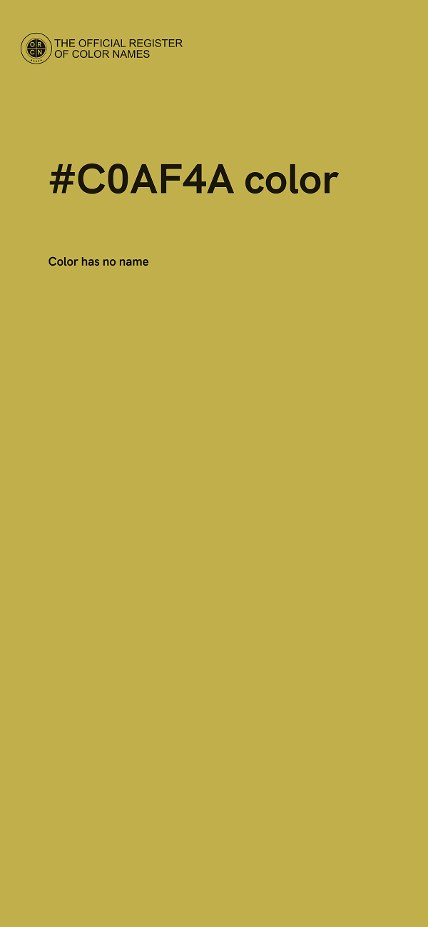 #C0AF4A color image