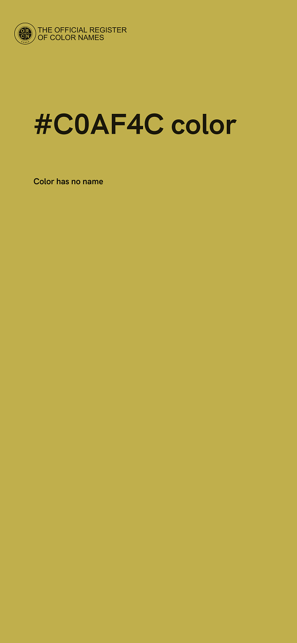 #C0AF4C color image