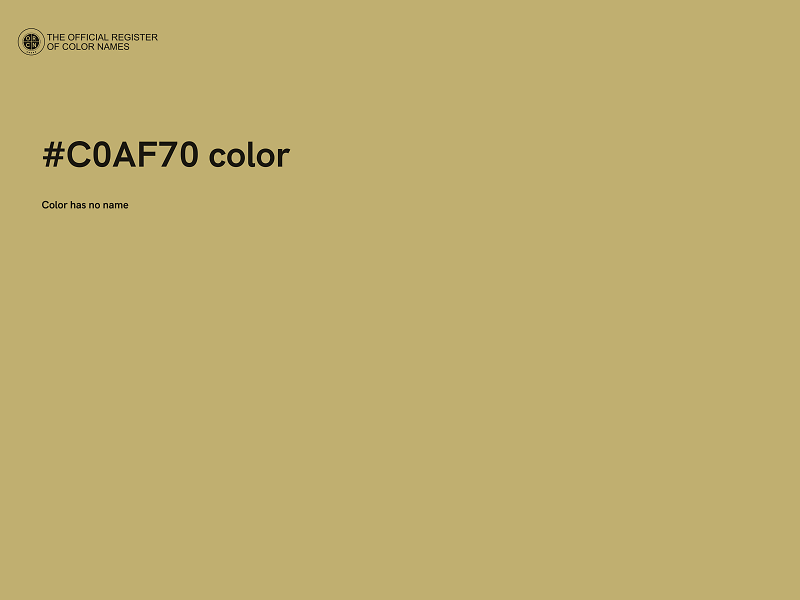 #C0AF70 color image