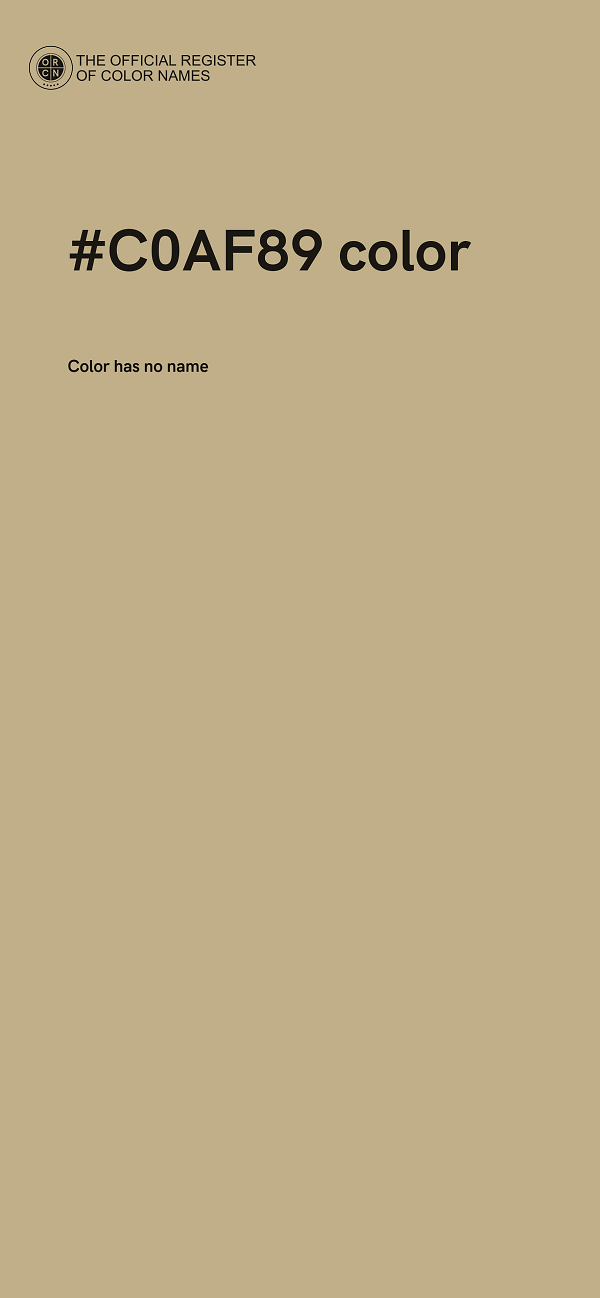 #C0AF89 color image