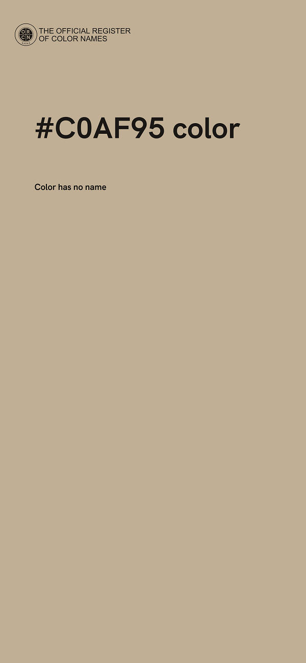 #C0AF95 color image