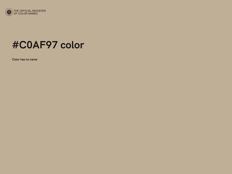 #C0AF97 color image