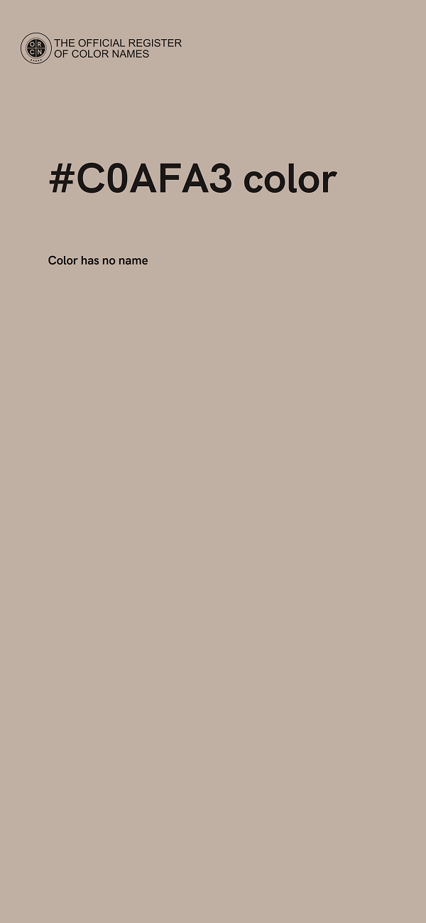 #C0AFA3 color image