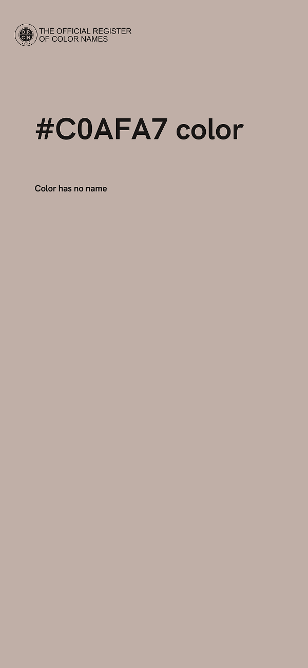 #C0AFA7 color image