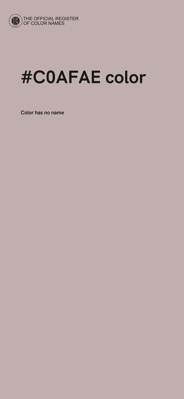 #C0AFAE color image