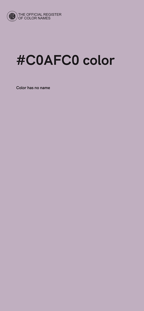 #C0AFC0 color image