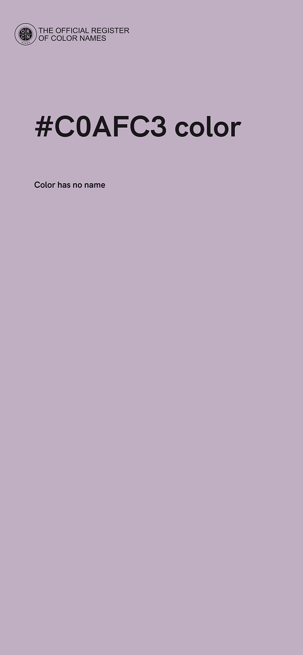 #C0AFC3 color image