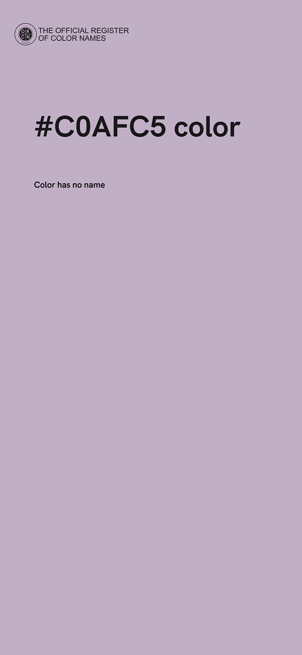 #C0AFC5 color image