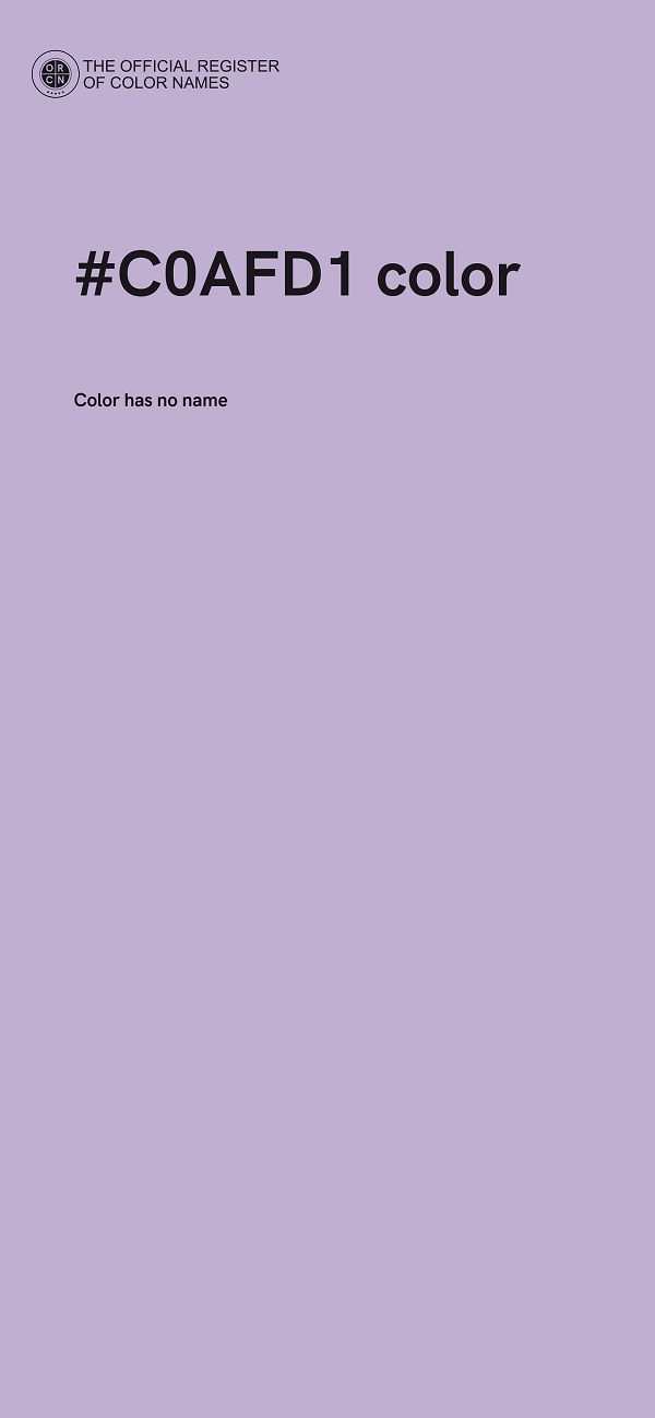 #C0AFD1 color image
