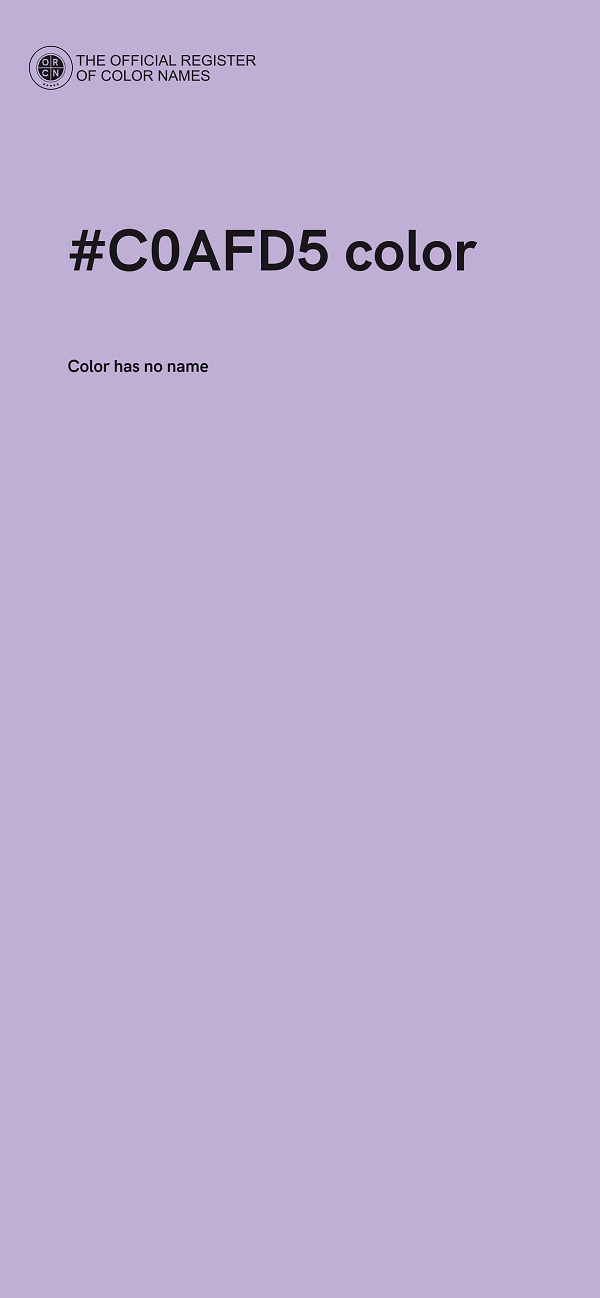 #C0AFD5 color image