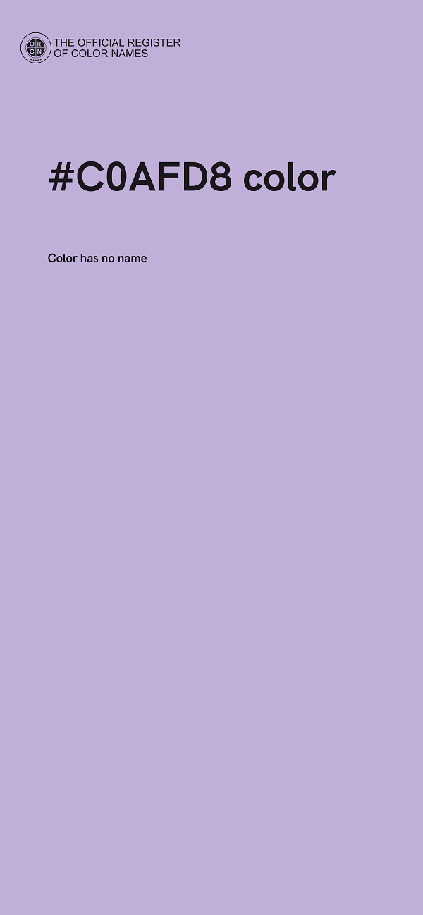 #C0AFD8 color image