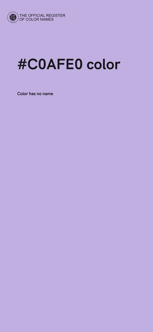 #C0AFE0 color image