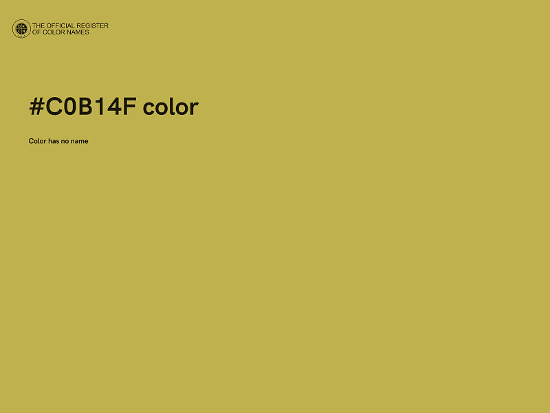 #C0B14F color image
