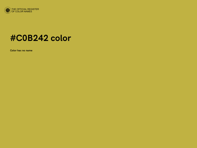 #C0B242 color image