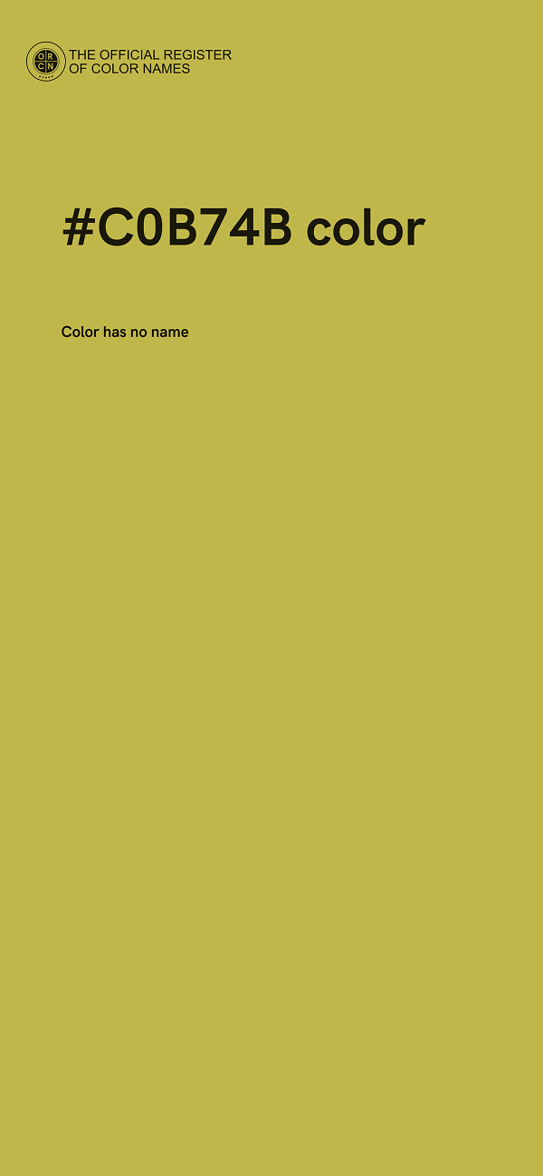 #C0B74B color image