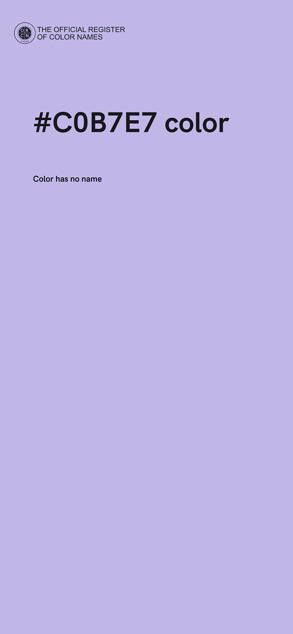 #C0B7E7 color image