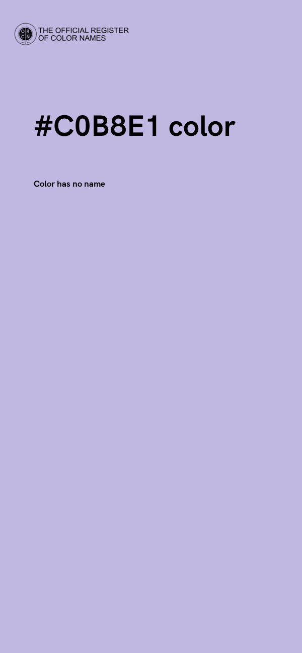 #C0B8E1 color image