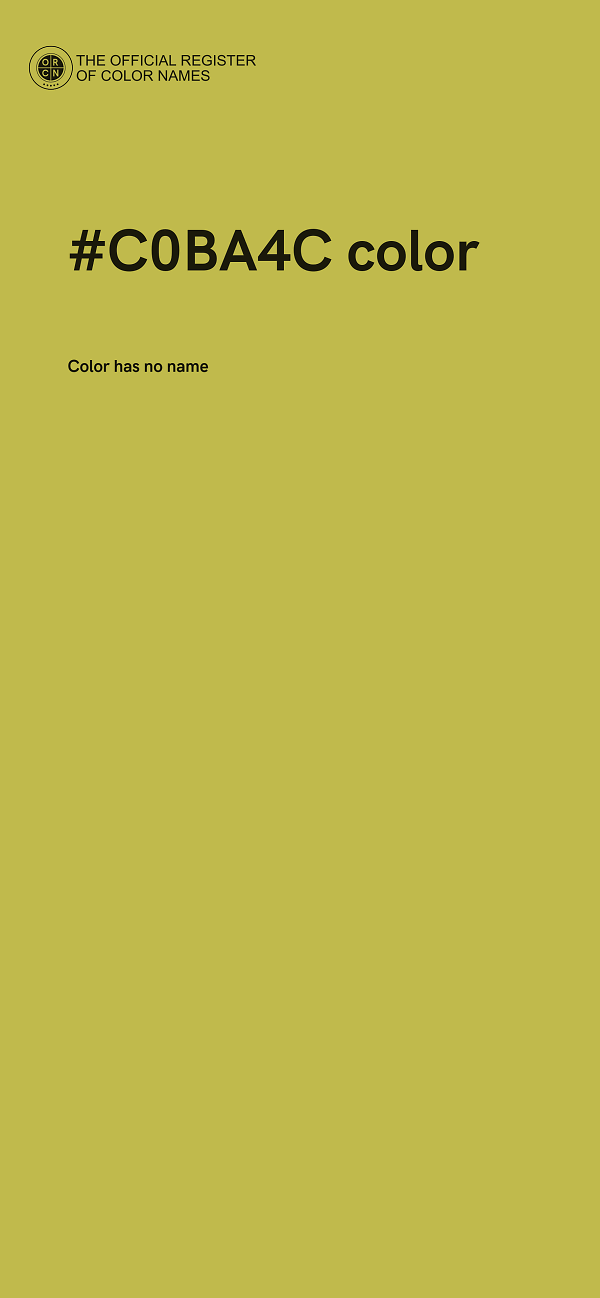 #C0BA4C color image