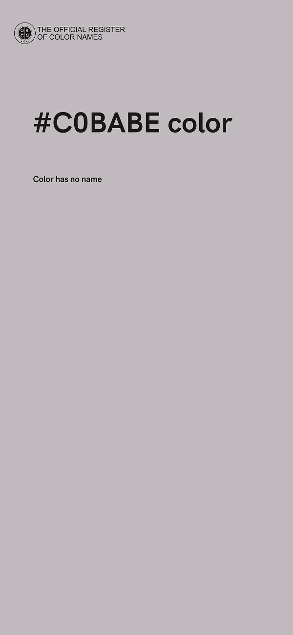 #C0BABE color image