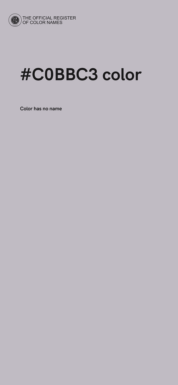 #C0BBC3 color image
