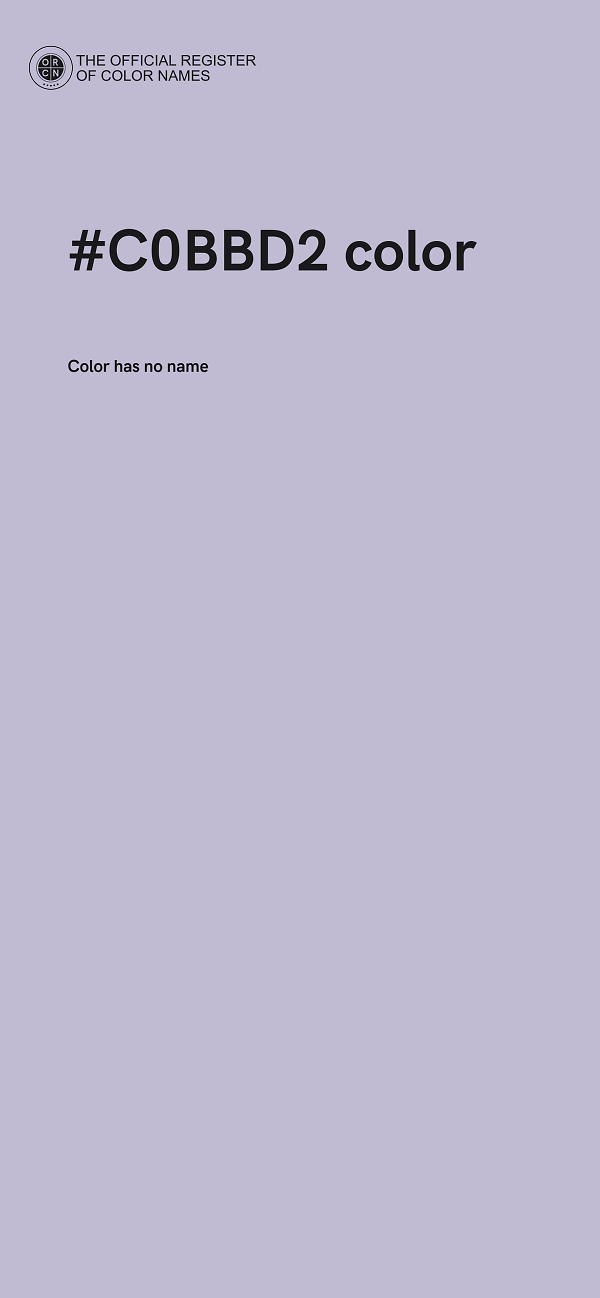 #C0BBD2 color image