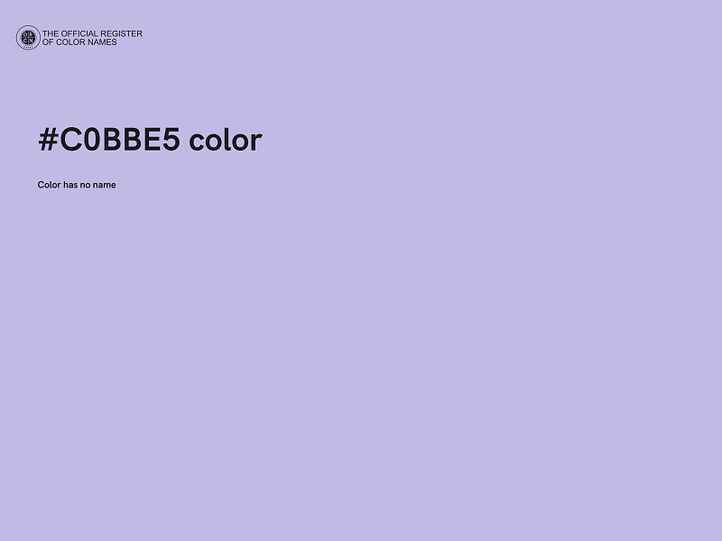 #C0BBE5 color image