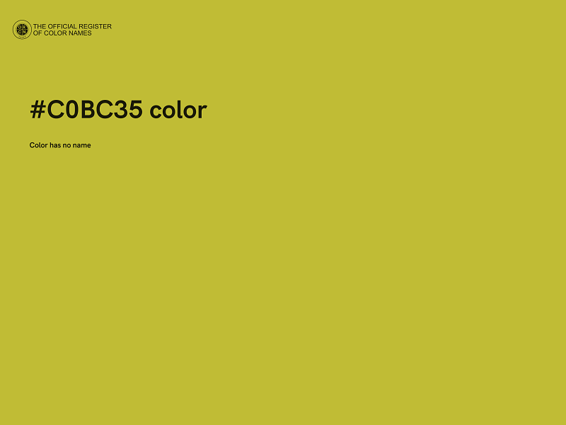 #C0BC35 color image