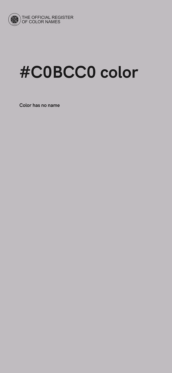 #C0BCC0 color image