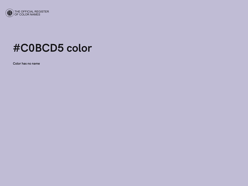 #C0BCD5 color image