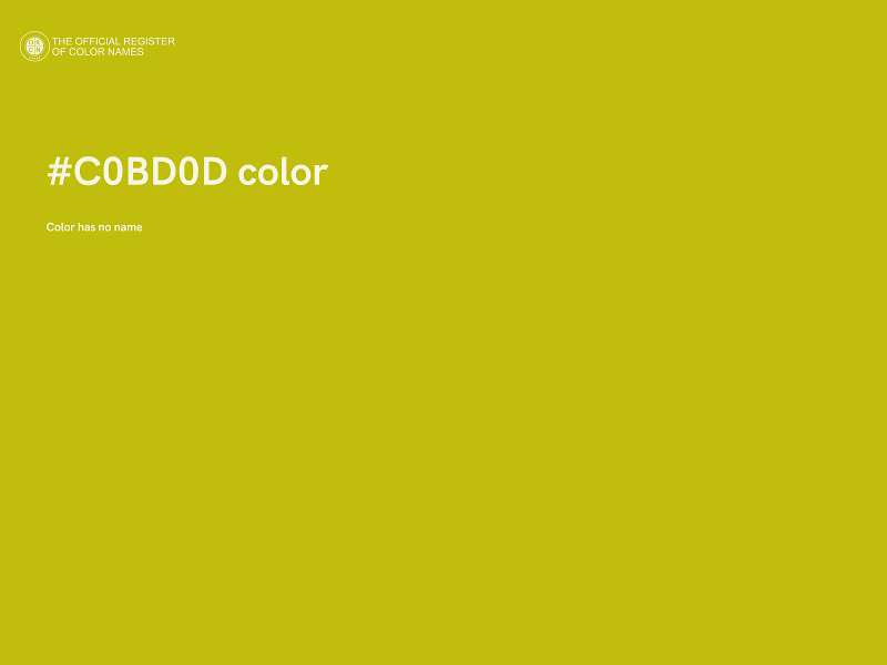 #C0BD0D color image