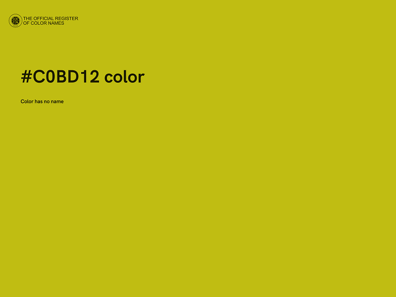 #C0BD12 color image