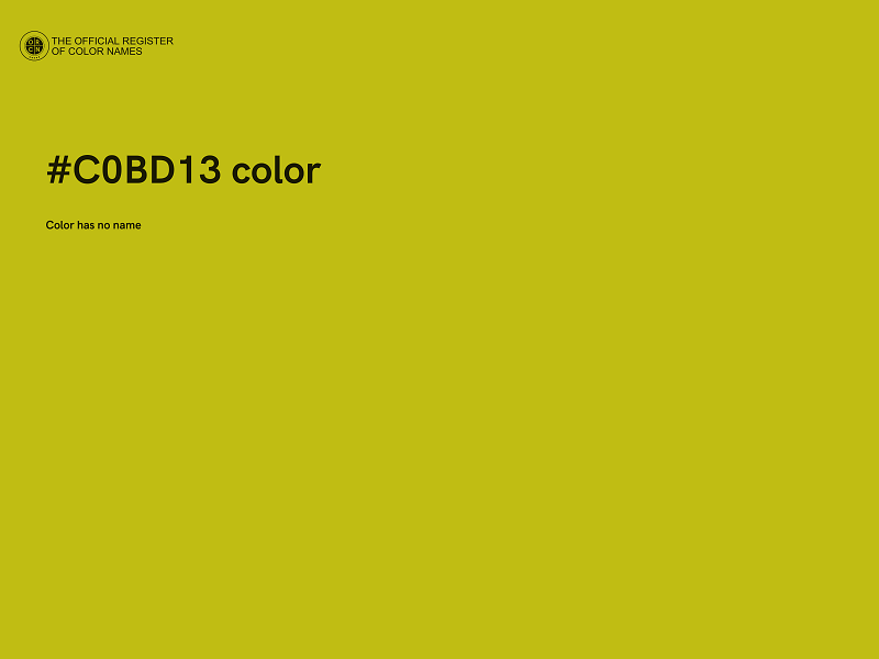 #C0BD13 color image