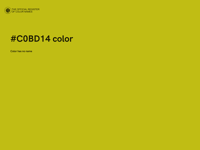 #C0BD14 color image