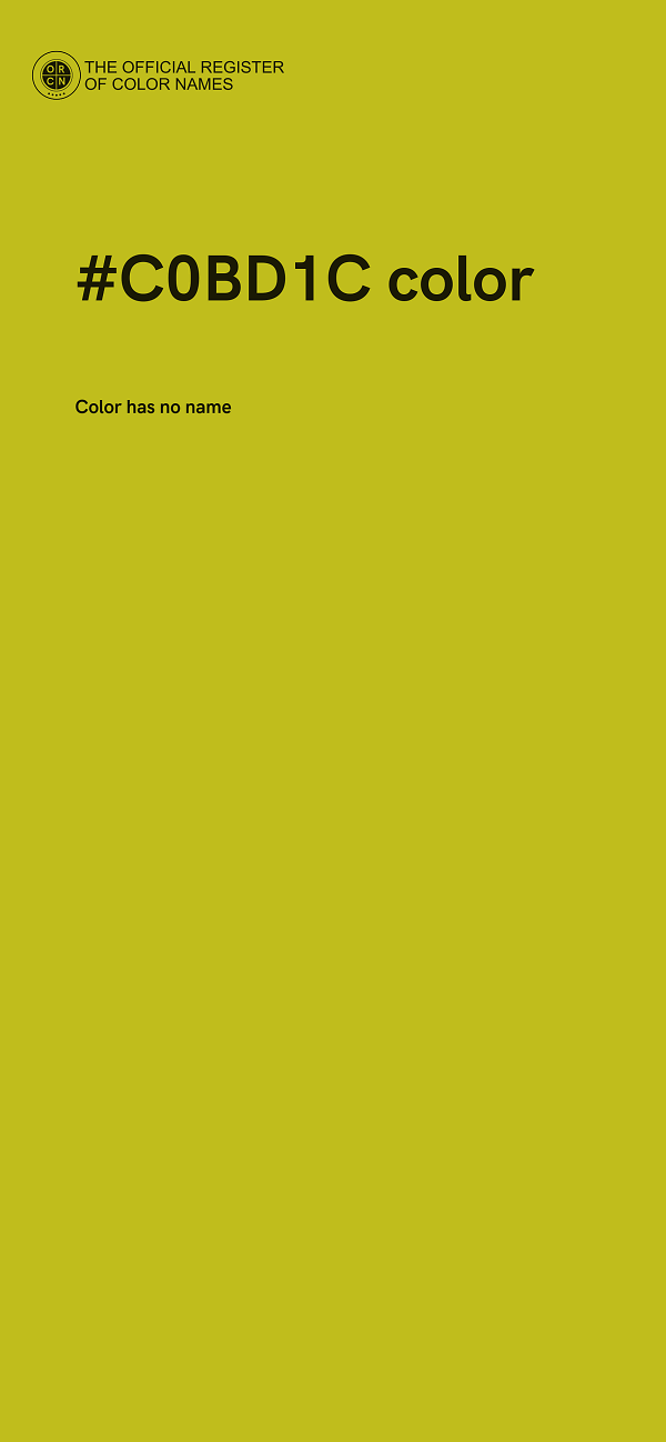 #C0BD1C color image