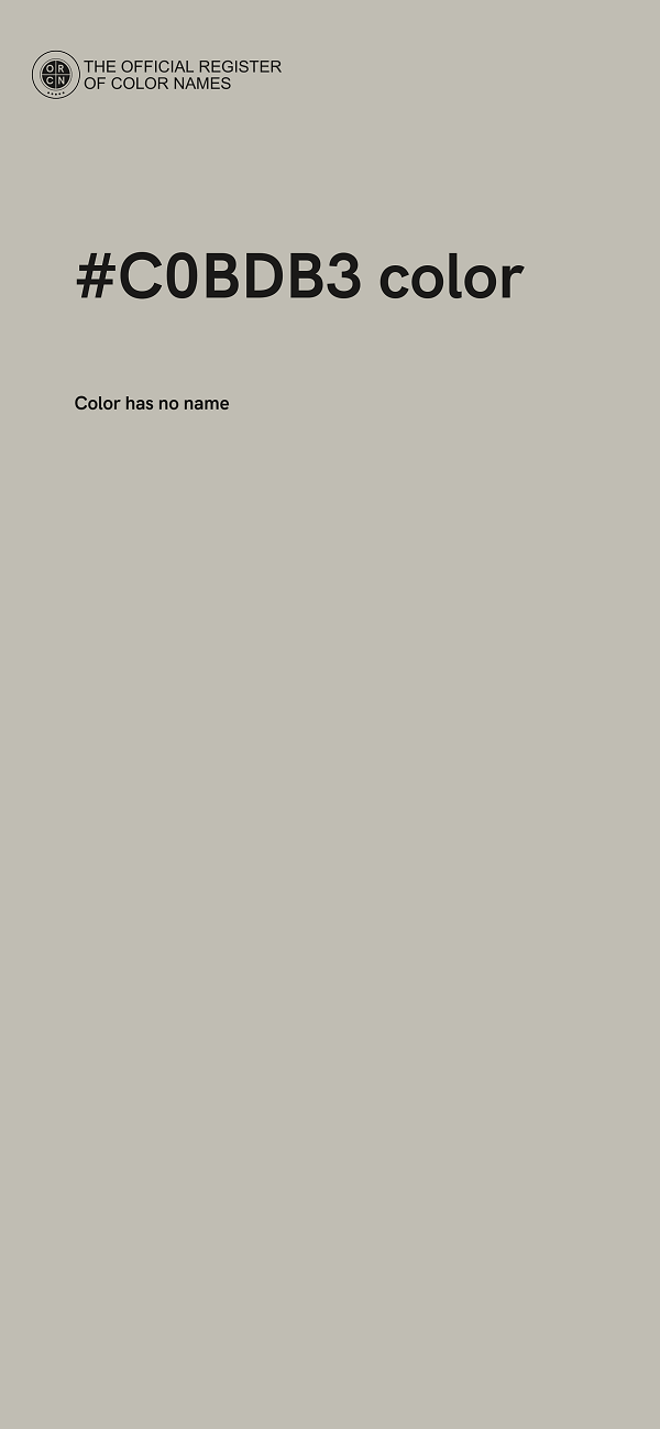 #C0BDB3 color image