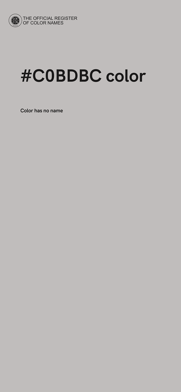 #C0BDBC color image