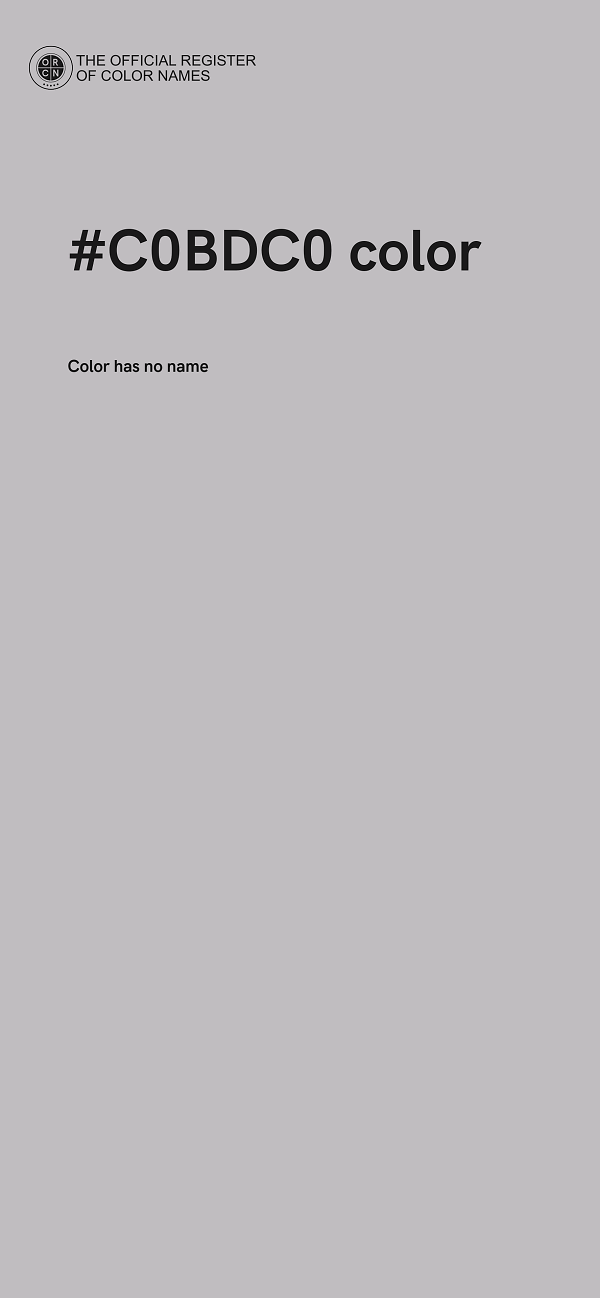 #C0BDC0 color image