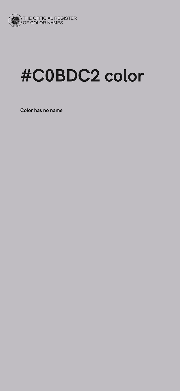 #C0BDC2 color image
