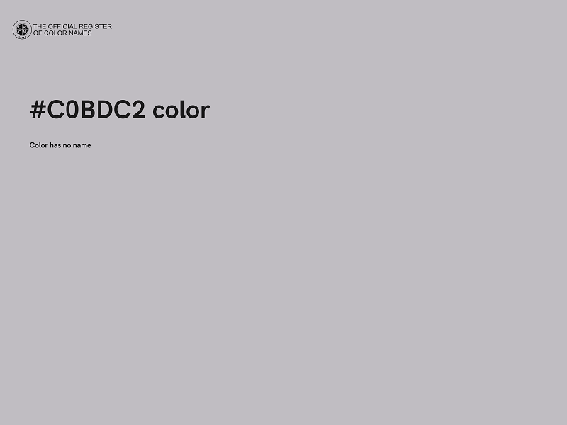 #C0BDC2 color image