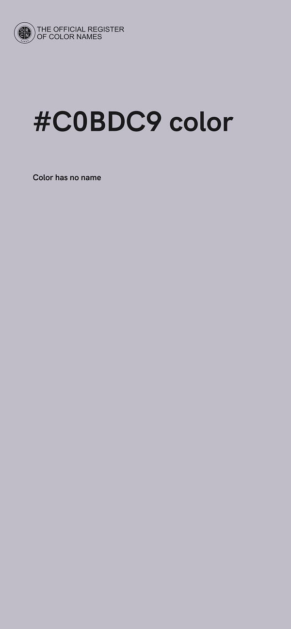 #C0BDC9 color image