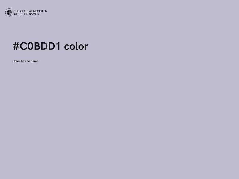 #C0BDD1 color image